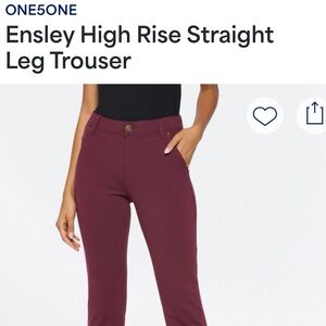 NWT one5one Ensley High Rise straight leg trouser